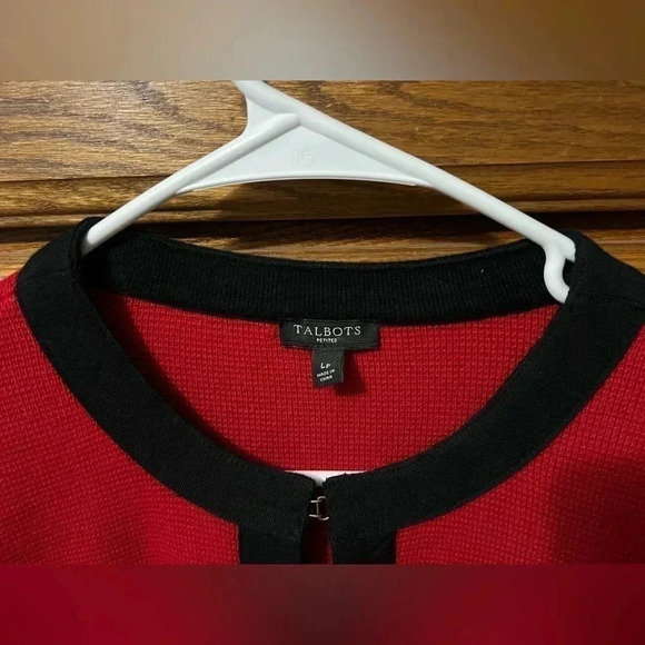 5/$40 Talbots Cardigan Knit Sweater Cotton and Cashmere Blend Size Large - Picture 2 of 7